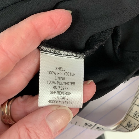 Candies vintage black poly camisole top XS 14 in pit crisscross strap #bikercore - Picture 4 of 6